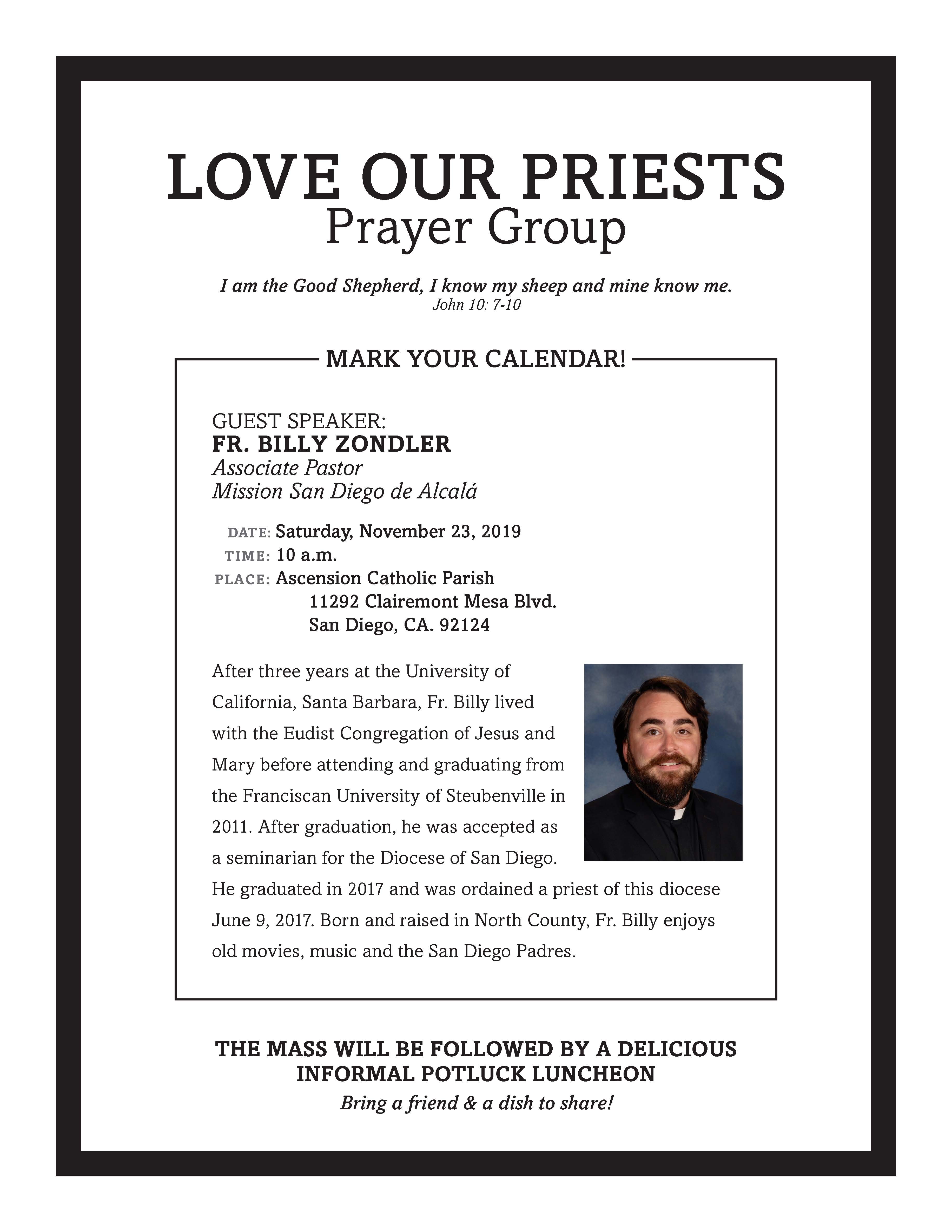 Love Our Priests event at Ascension Catholic Parish