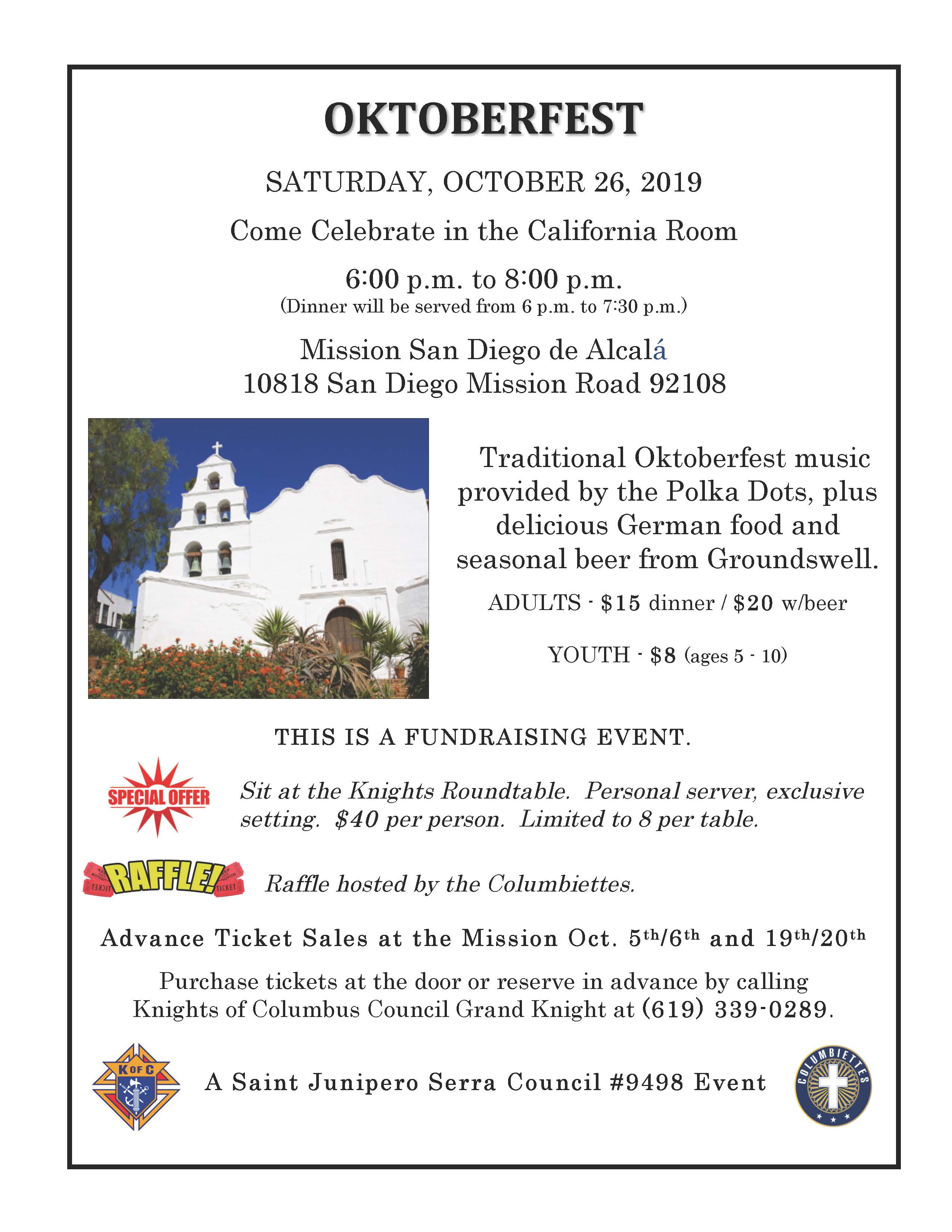 Knights of Columbus & Mission Columbiettes Oktoberfest Event