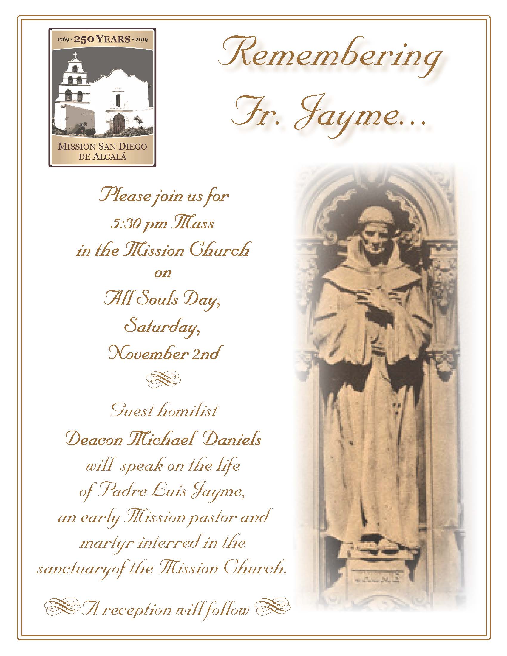 250th Jubilee All Souls Mass and Fr. Jayme Memorial